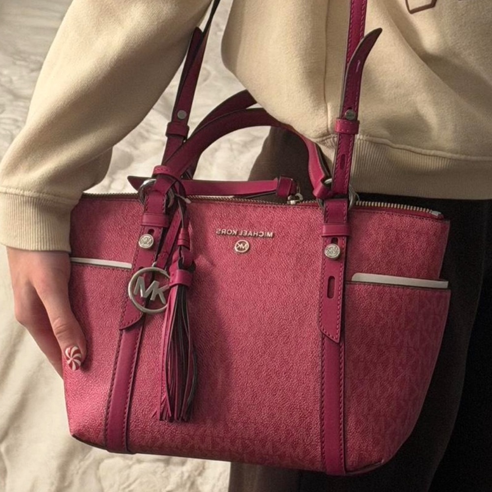 Michael Kors Fuchsia Satchel Bag - Picture 4 of 4